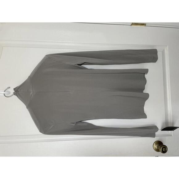 NWT Norma Kamali bodycon grey dust turtleneck contemporary minimalist medium - Picture 4 of 8
